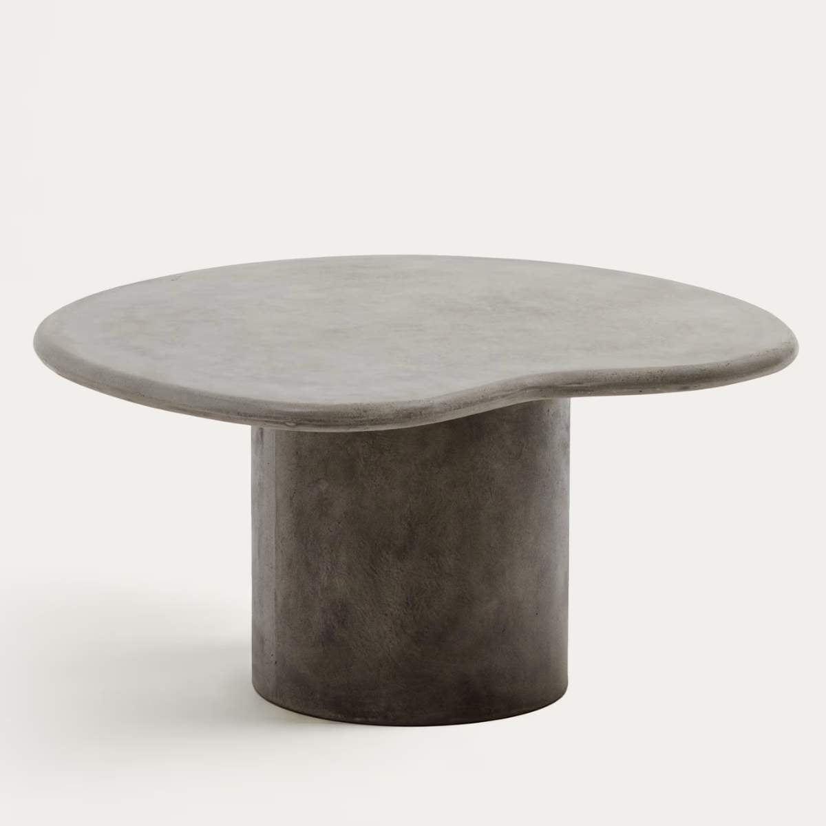 Kave Home Macarella coffee table in mustard concrete 83 x 77cm