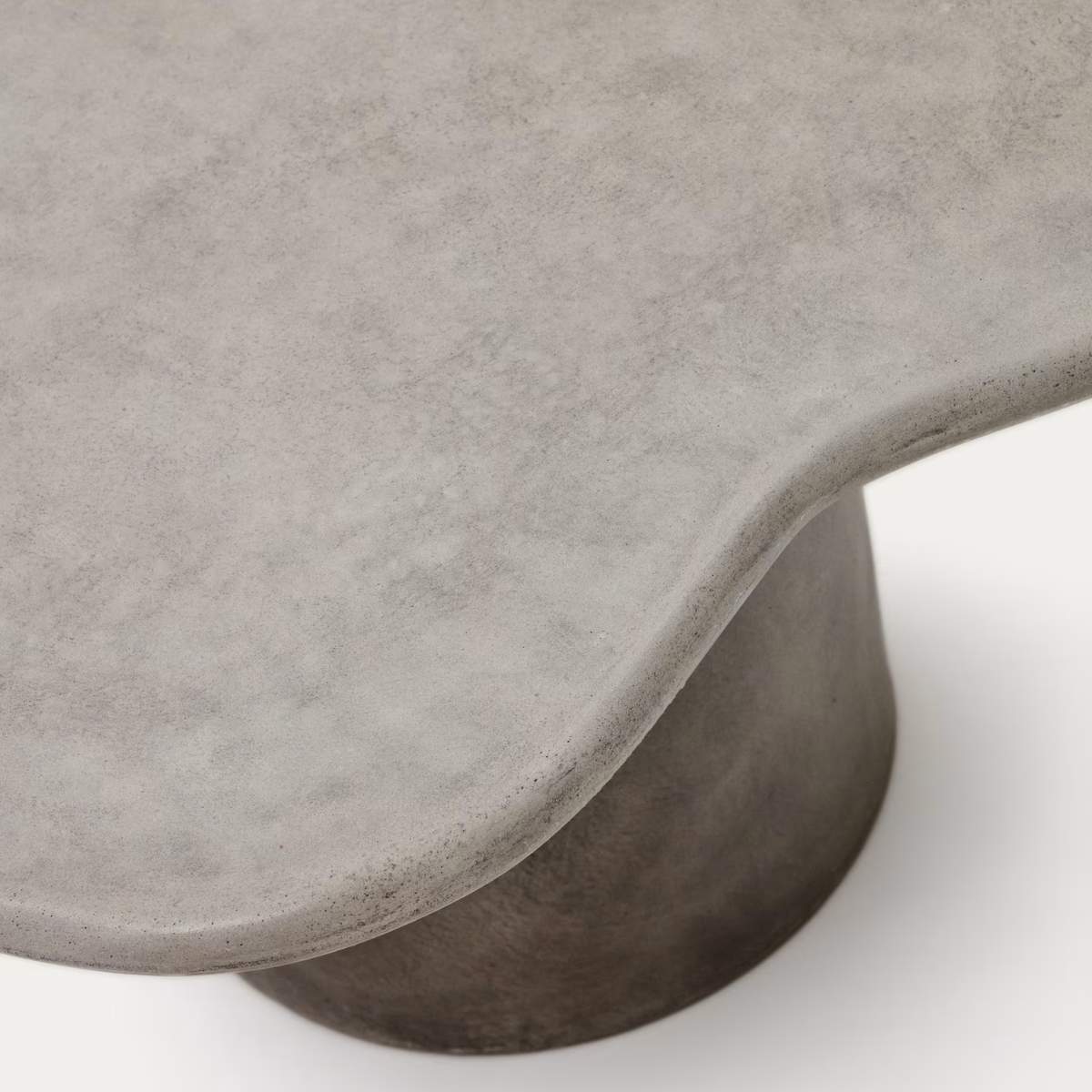 Kave Home Macarella coffee table in mustard concrete 83 x 77cm