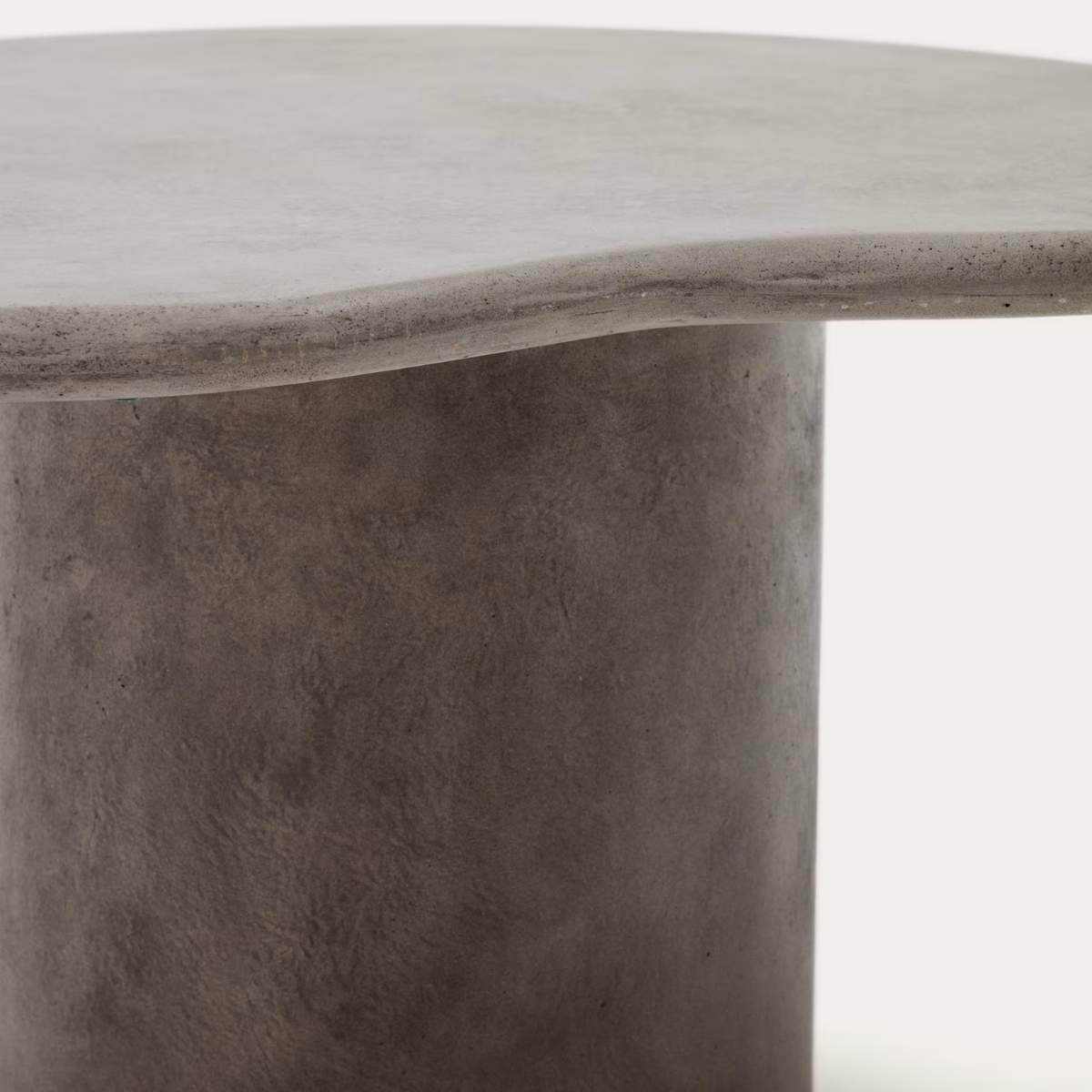 Kave Home Macarella coffee table in mustard concrete 83 x 77cm