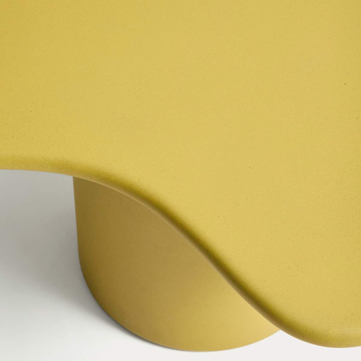 Kave Home Macarella coffee table in mustard concrete 83 x 77cm