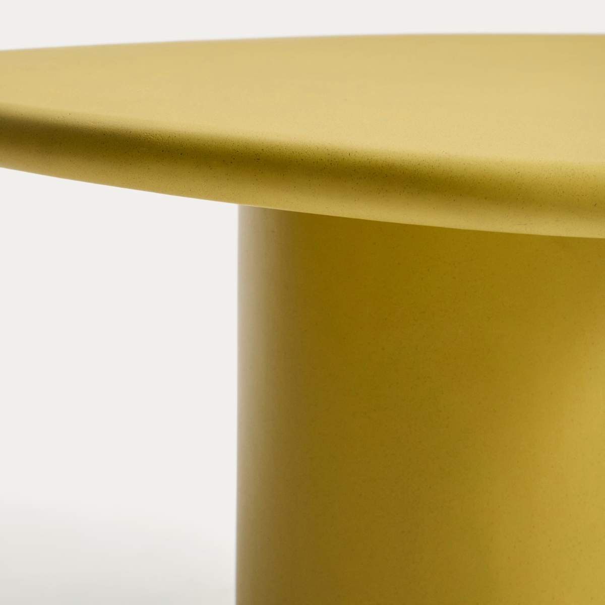 Kave Home Macarella coffee table in mustard concrete 83 x 77cm