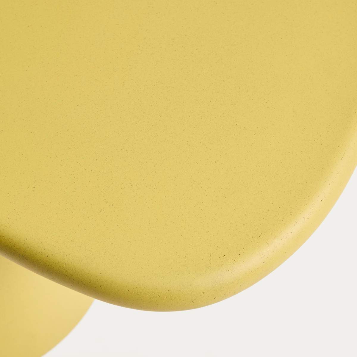 Kave Home Macarella coffee table in mustard concrete 83 x 77cm