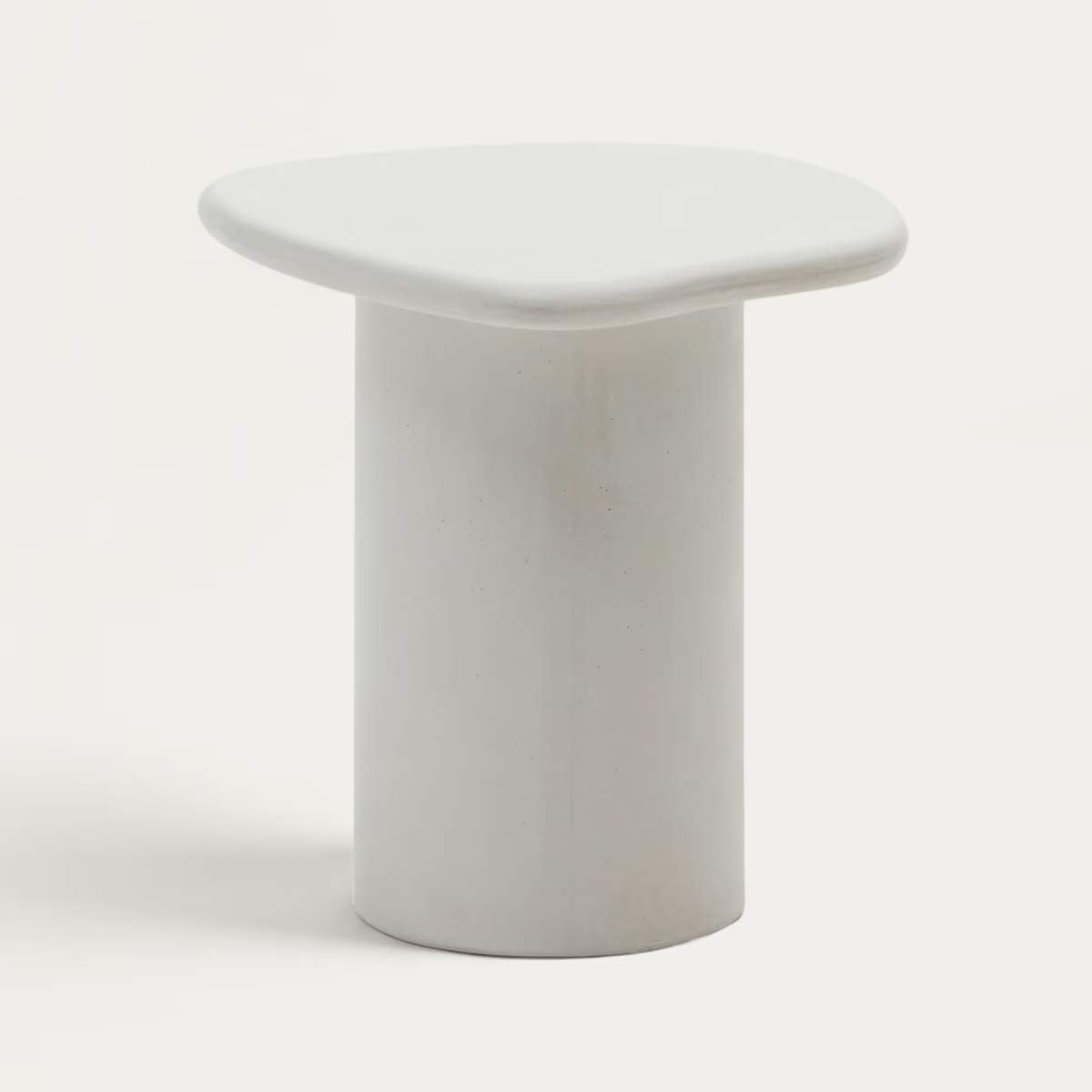 Kave Home Macarella side table in mustard concrete 48 x 47cm