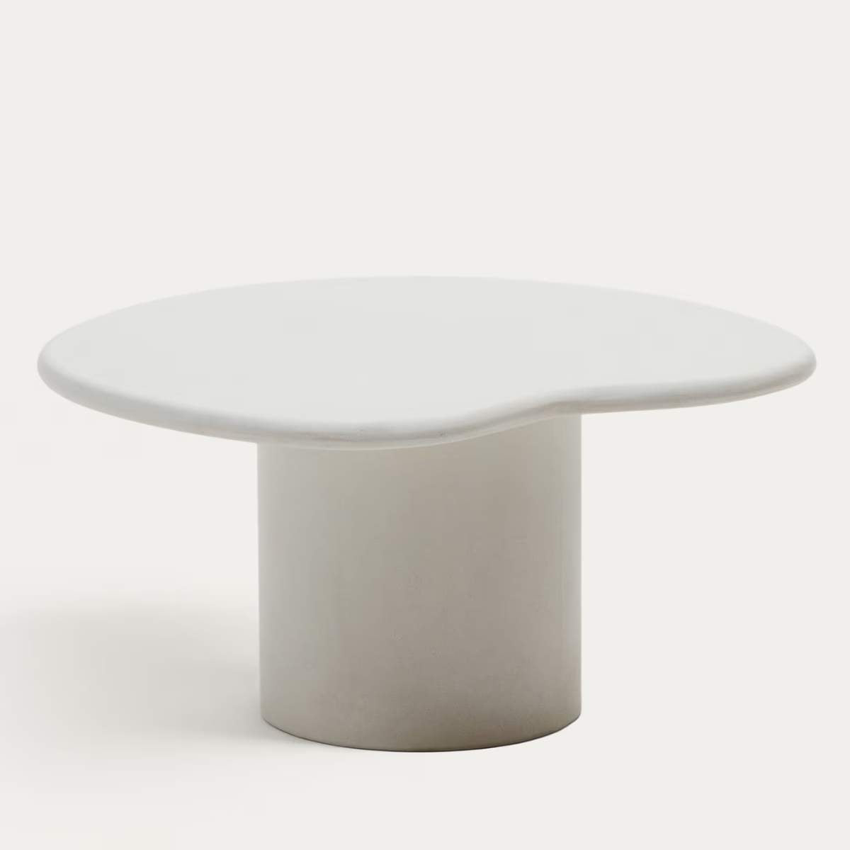 Kave Home Macarella coffee table in mustard concrete 83 x 77cm