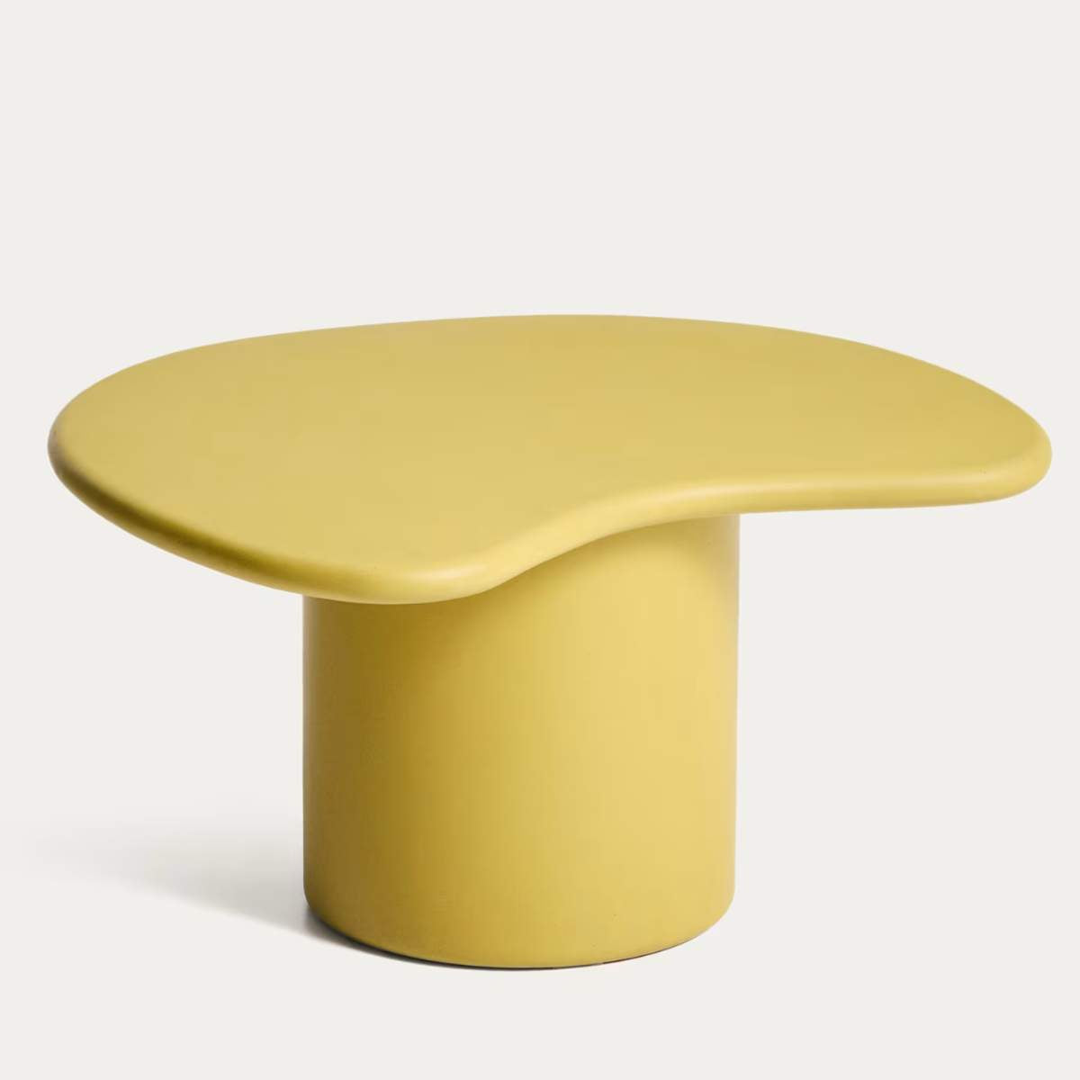 Kave Home Macarella coffee table in mustard concrete 83 x 77cm