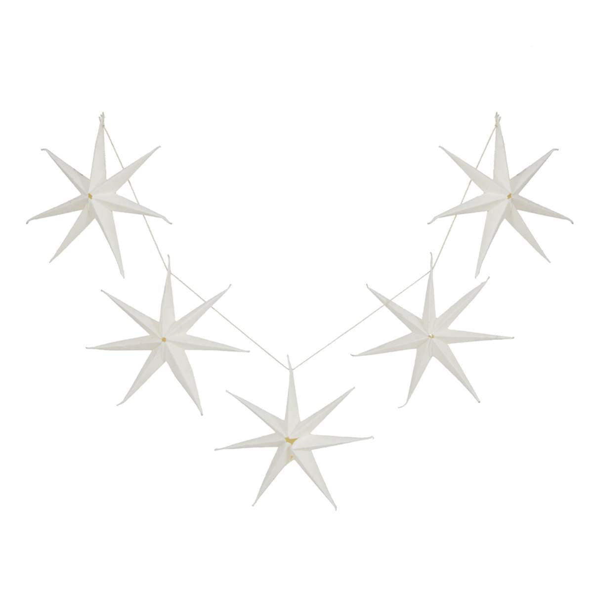 Garden Trading Maddox Christmas Star Garland Warm White - Pack of 6