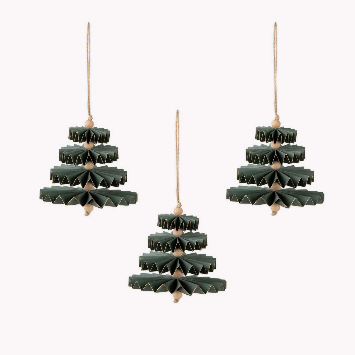 Garden Trading Maddox Tree Decoration Set of 3 Rosemary Gold - Pack of 6