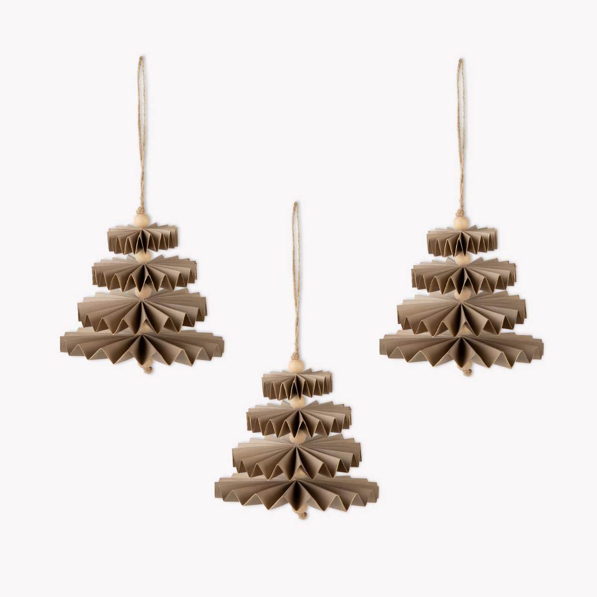 Garden Trading Maddox Tree Decoration Set of 3 Truffle Gold - Pack of 6