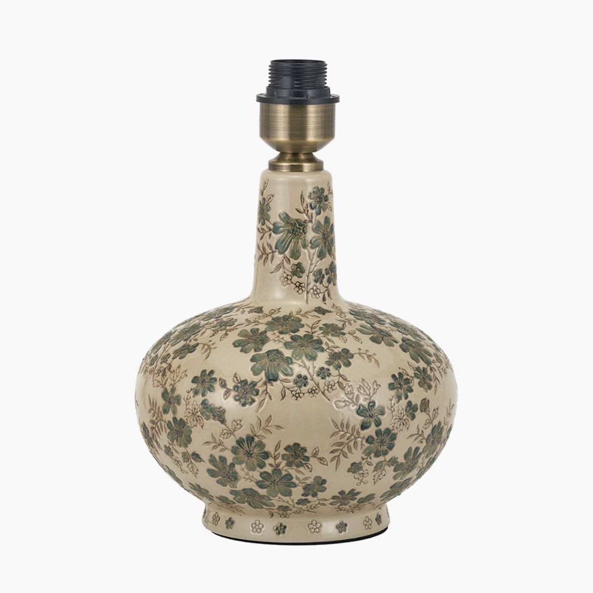 Pacific Lifestyle Maeve Green Floral Ceramic Table Lamp Base