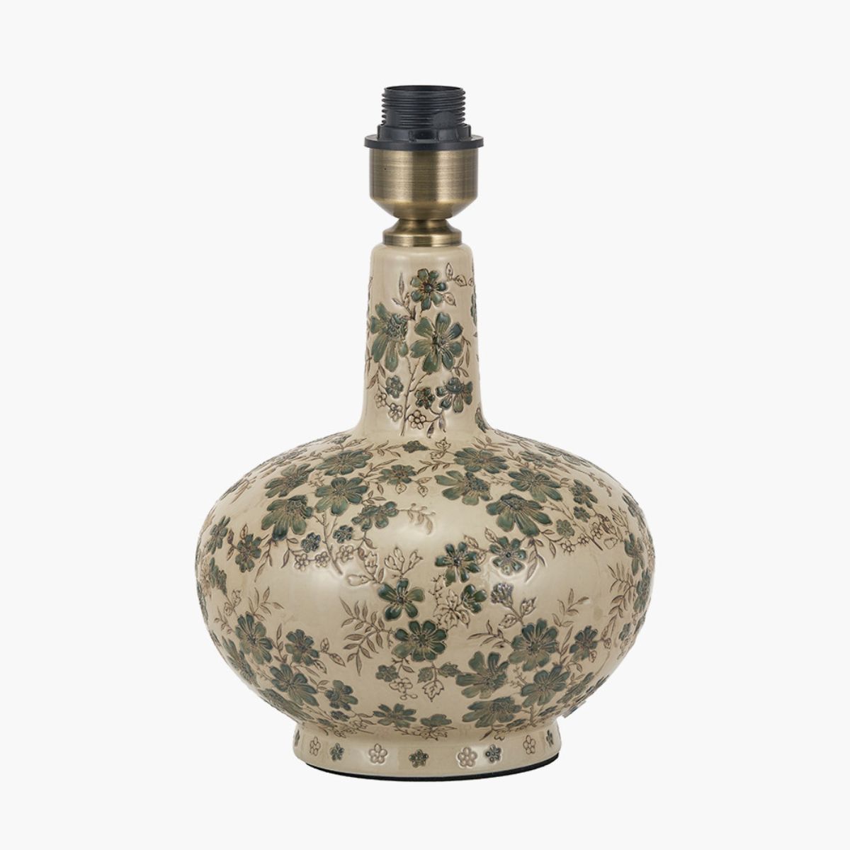 Pacific Lifestyle Maeve Green Floral Ceramic Table Lamp Base