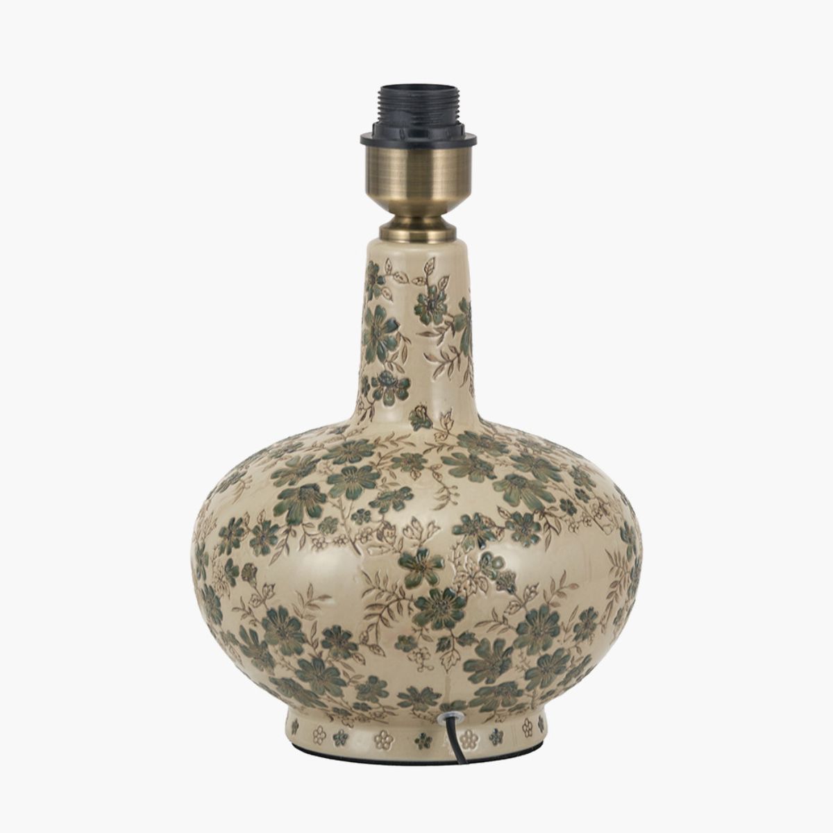 Pacific Lifestyle Maeve Green Floral Ceramic Table Lamp Base
