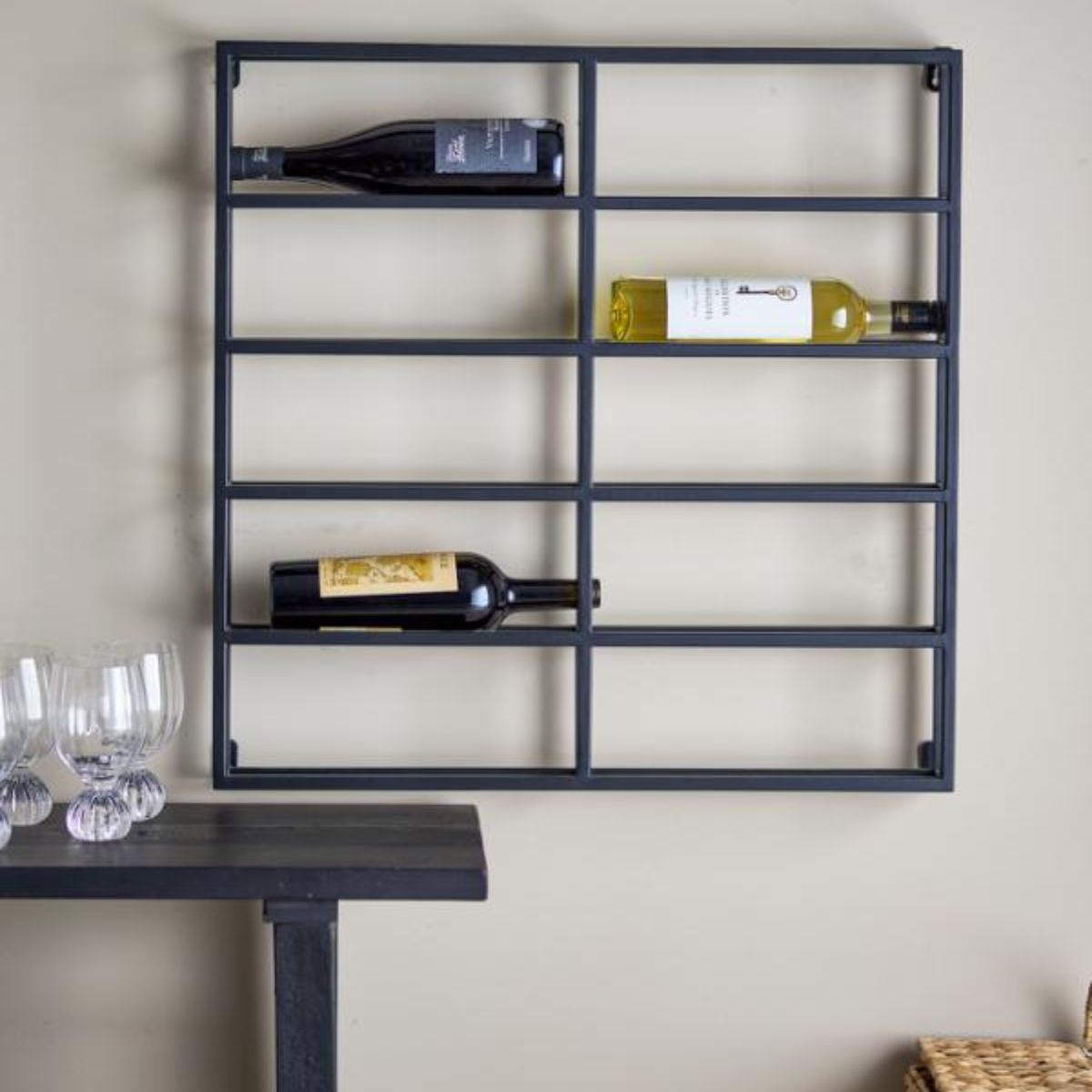 Bloomingville Magne Wine Rack - Black Metal