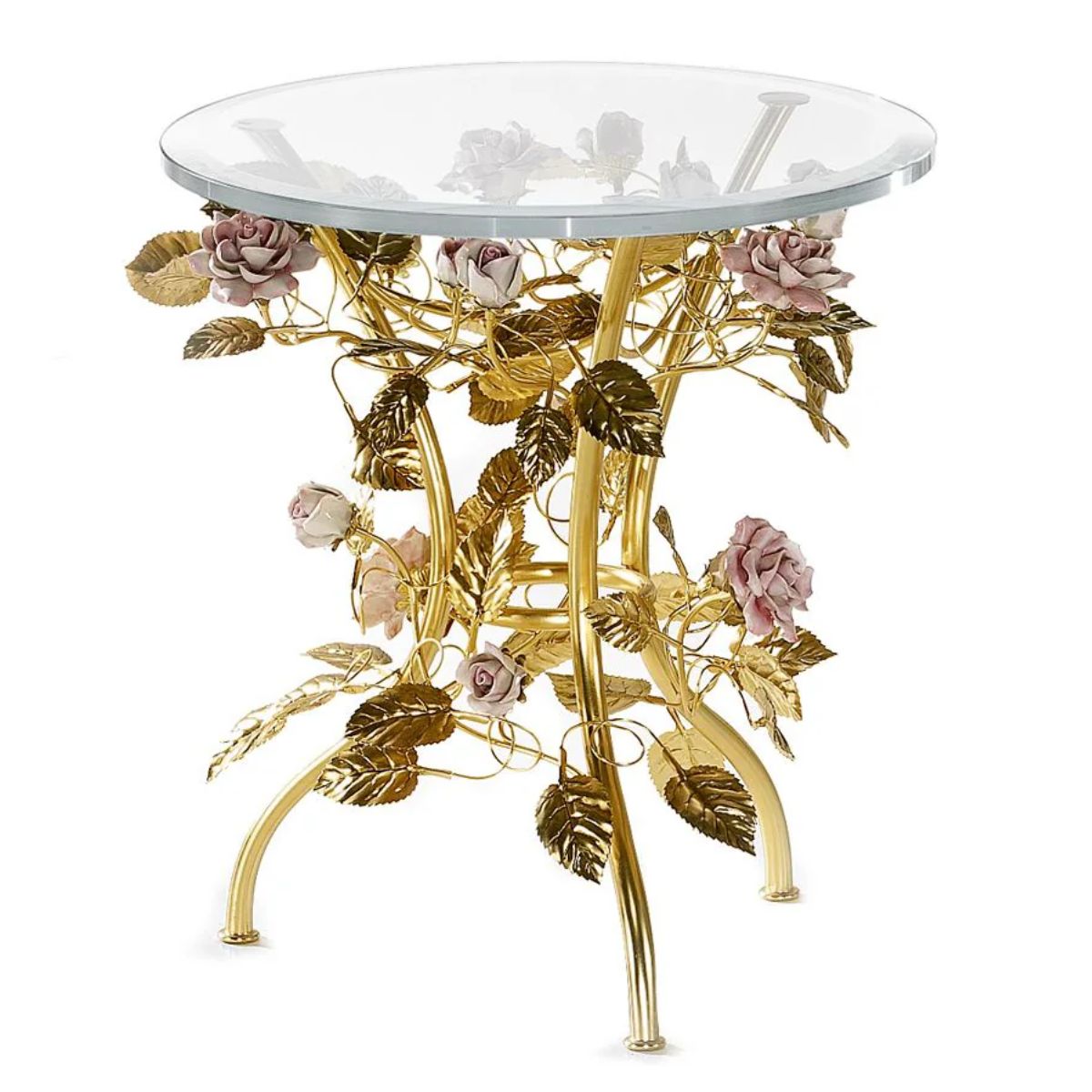 Villari Maire-Antoinette Coffee Table - Gold & Pink