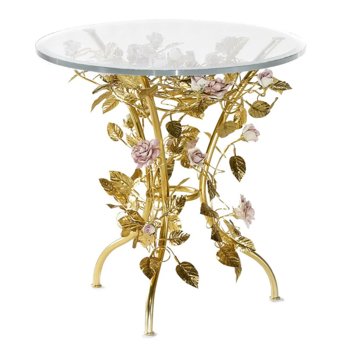 Villari Maire-Antoinette Coffee Table - Gold & Pink