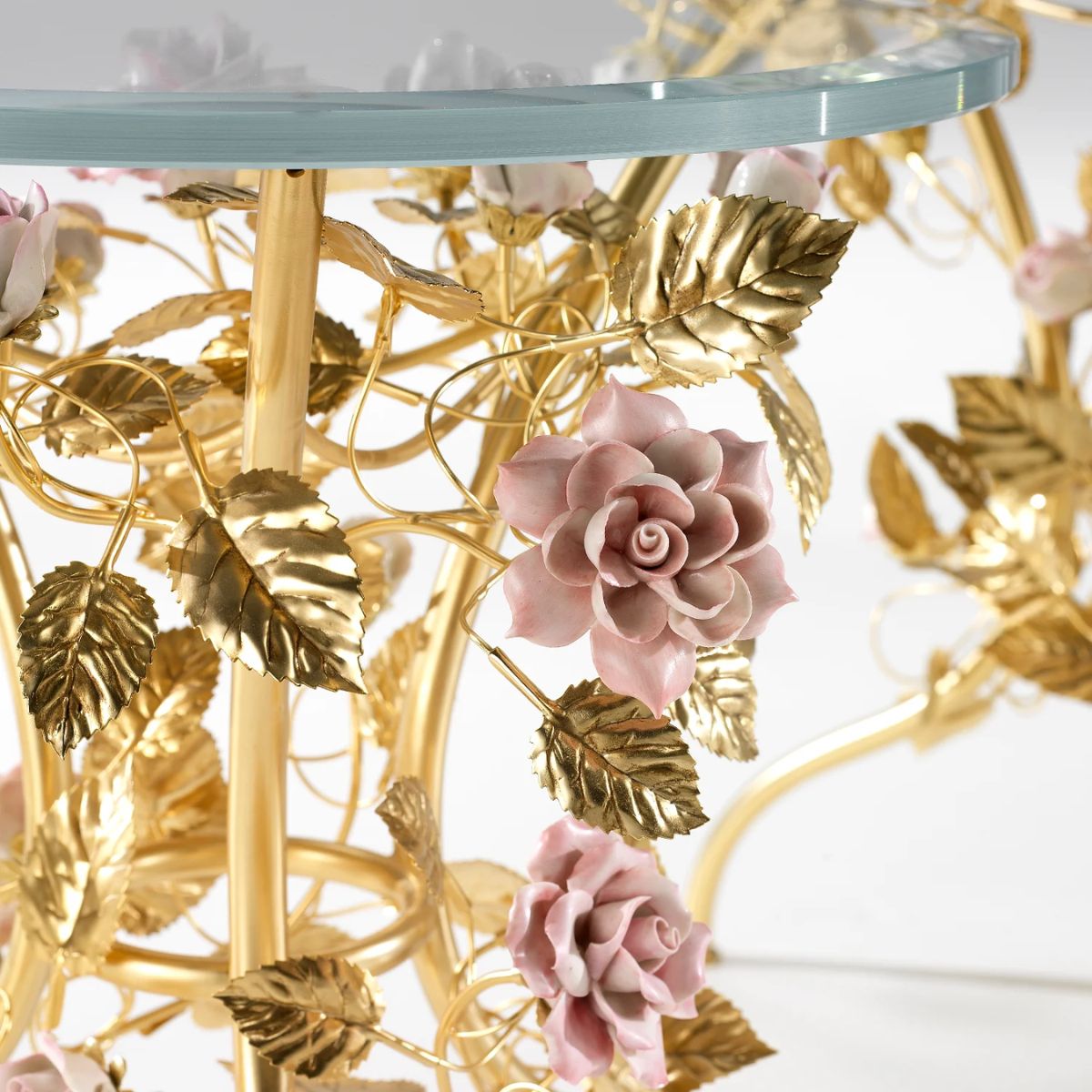 Villari Maire-Antoinette Coffee Table - Gold & Pink
