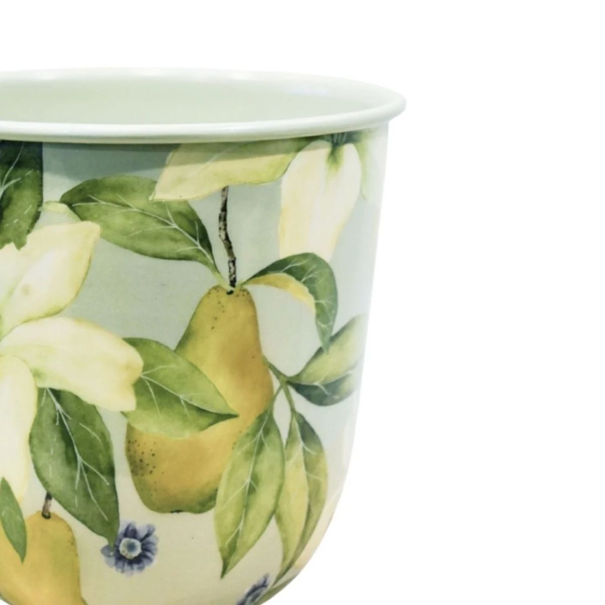 Ivyline Maisie Pear and Lily Metal Planter H15cm D15cm
