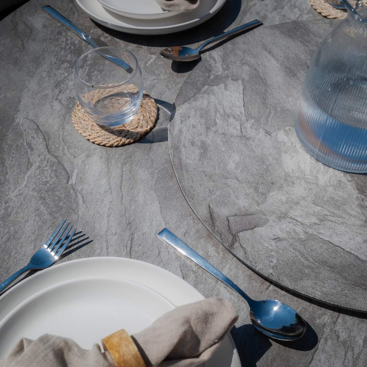 Maze Maldives Rope Weave 4 Seat Round Dining Set