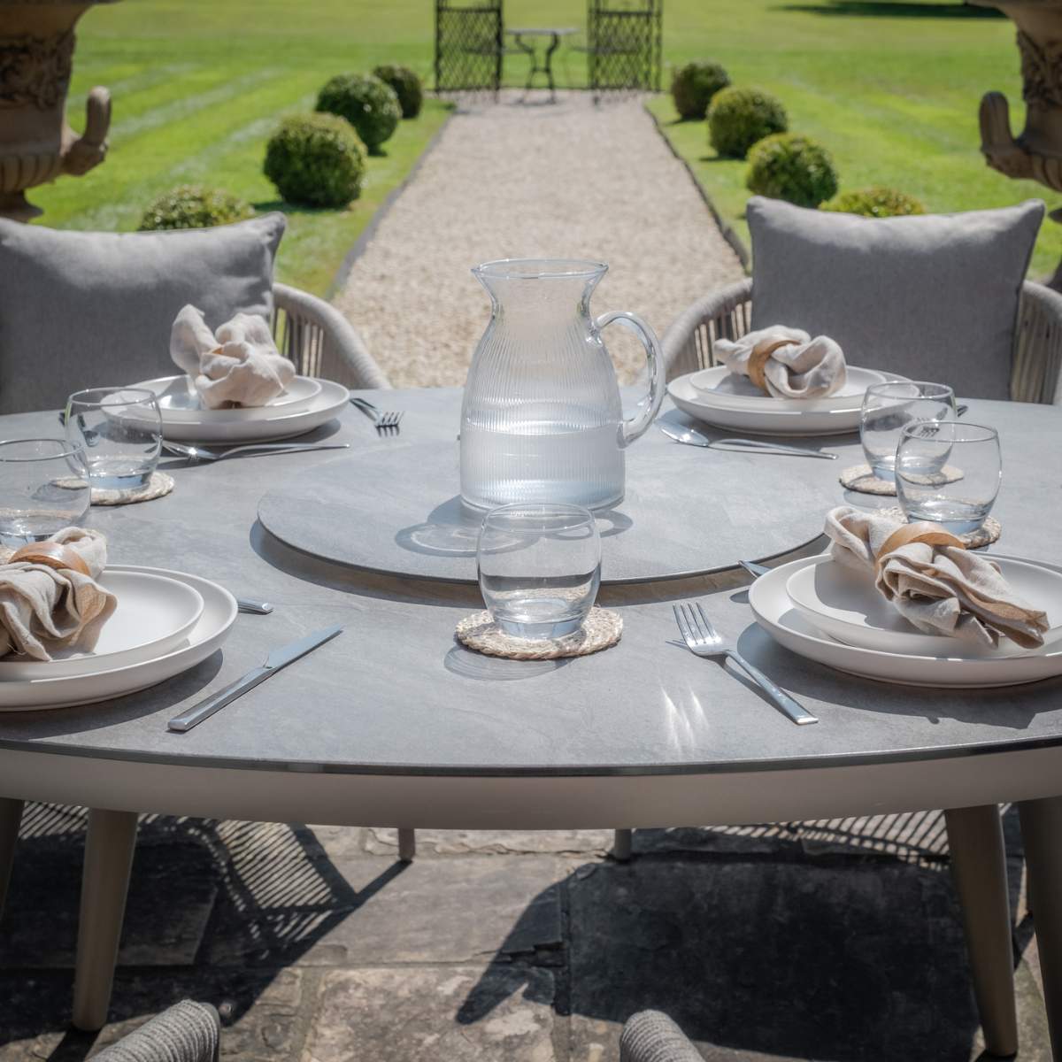 Maze Maldives Rope Weave 6 Seat Oval Dining Set