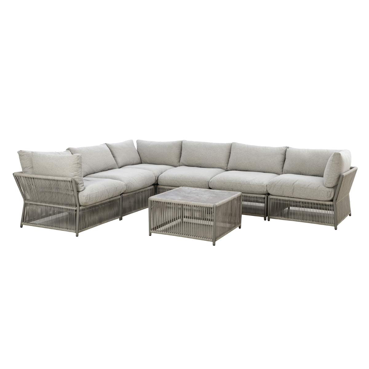 Maze Maldives Rope Weave Large Corner Sofa Set