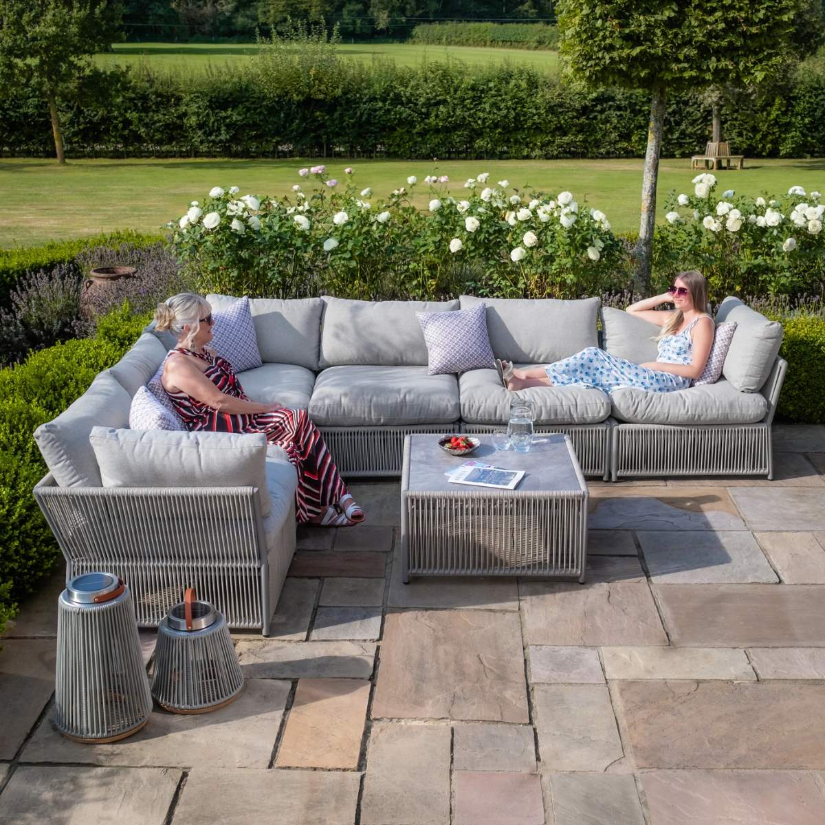 Maze Maldives Rope Weave Large Corner Sofa Set