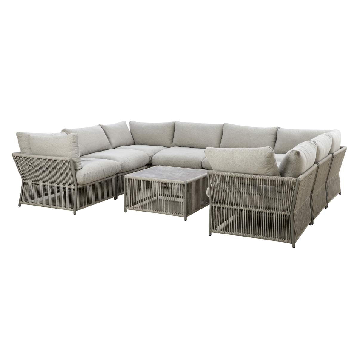 Maze Maldives Rope Weave U Shaped Corner Sofa Set