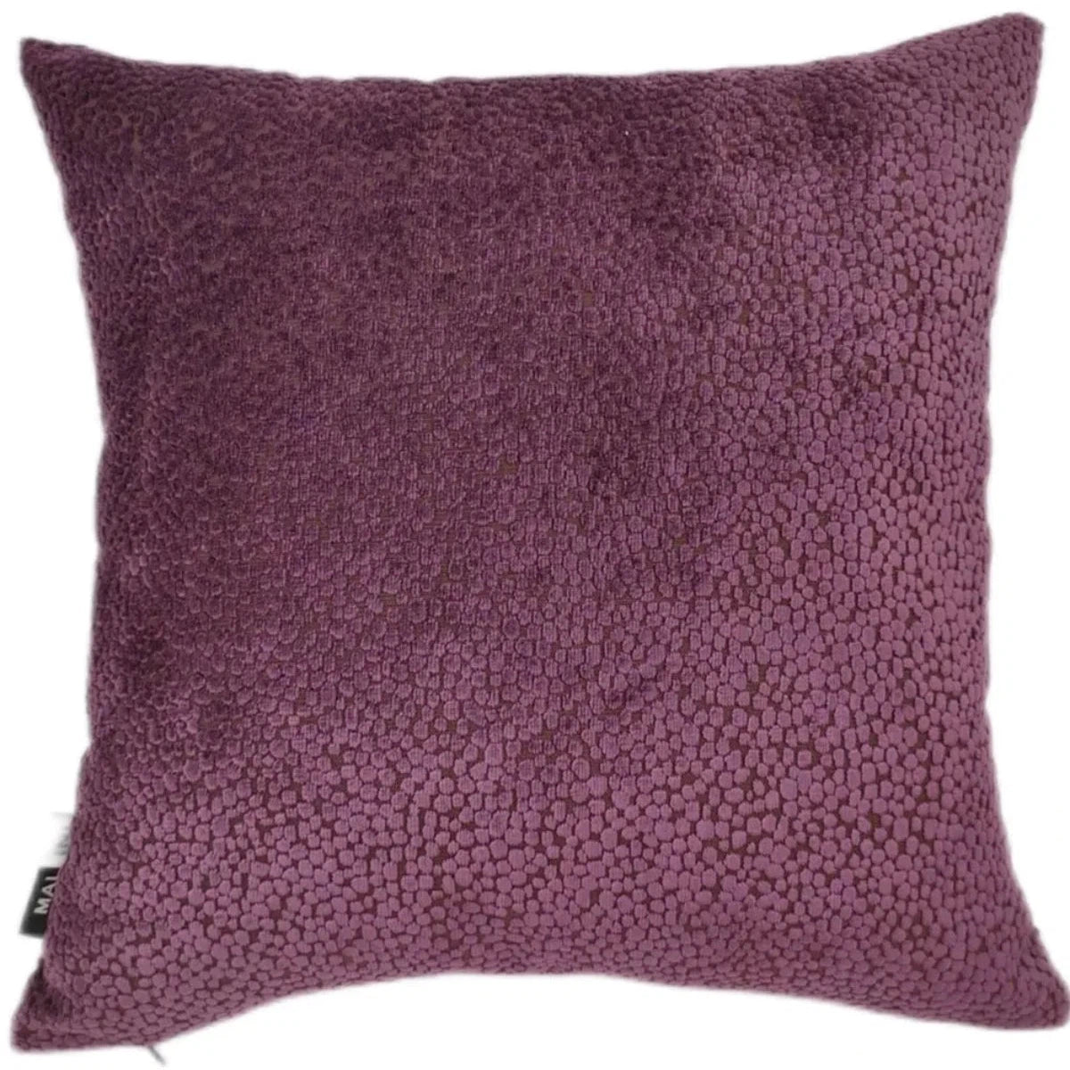 Malini Bingham Cut Velvet Cushion in Aubergine