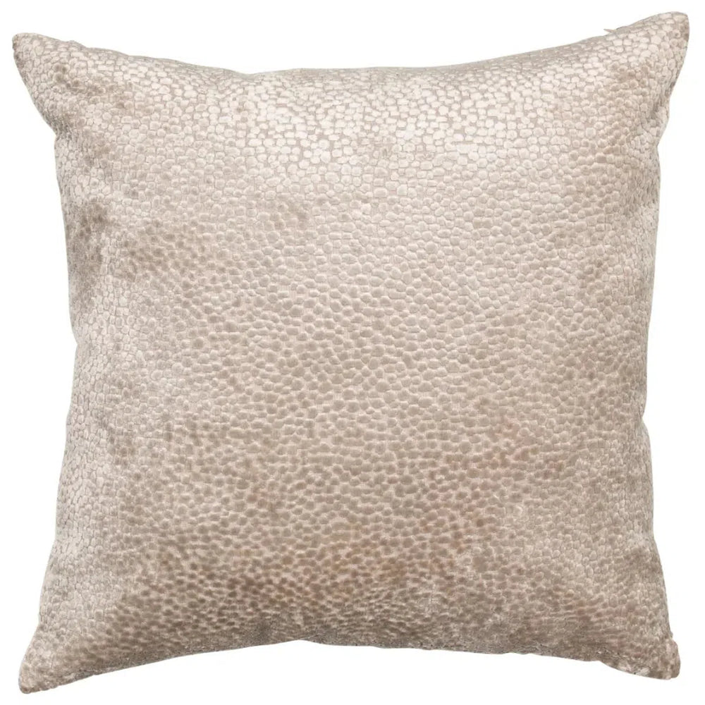 Malini Bingham Cut Velvet Cushion in Taupe