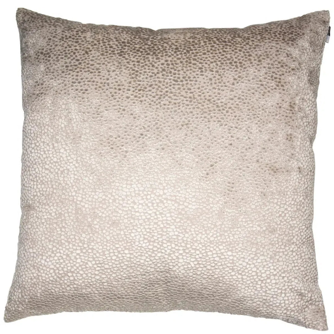 Malini Bingham Cut Velvet Cushion in Taupe