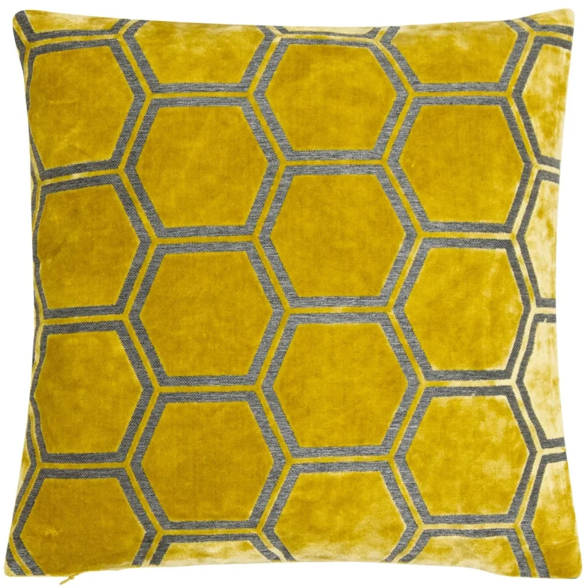 Malini Ivor Hexagon Cushion in Mustard
