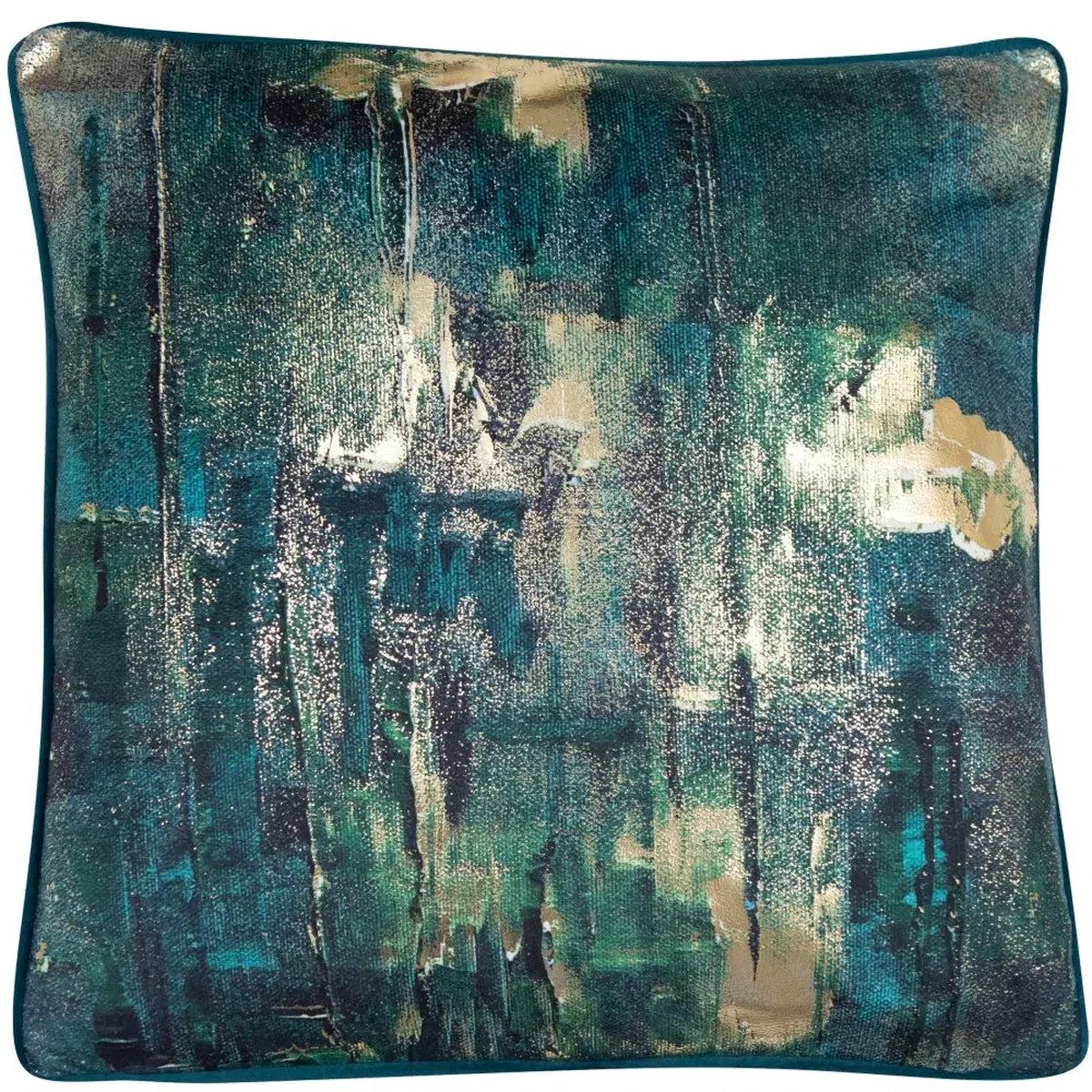 Malini Lush Printed Cushion in Pine Green