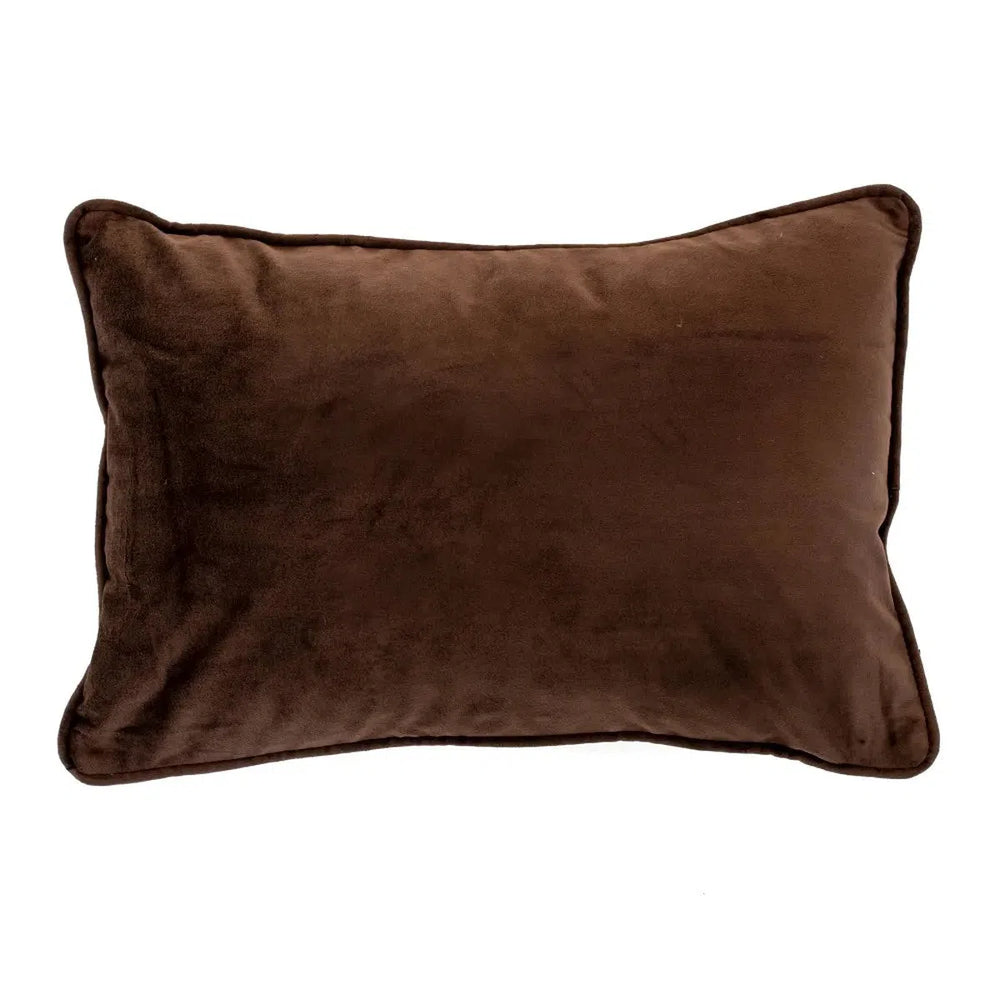 Malini Luxe Velvet Cushion in Chocolate