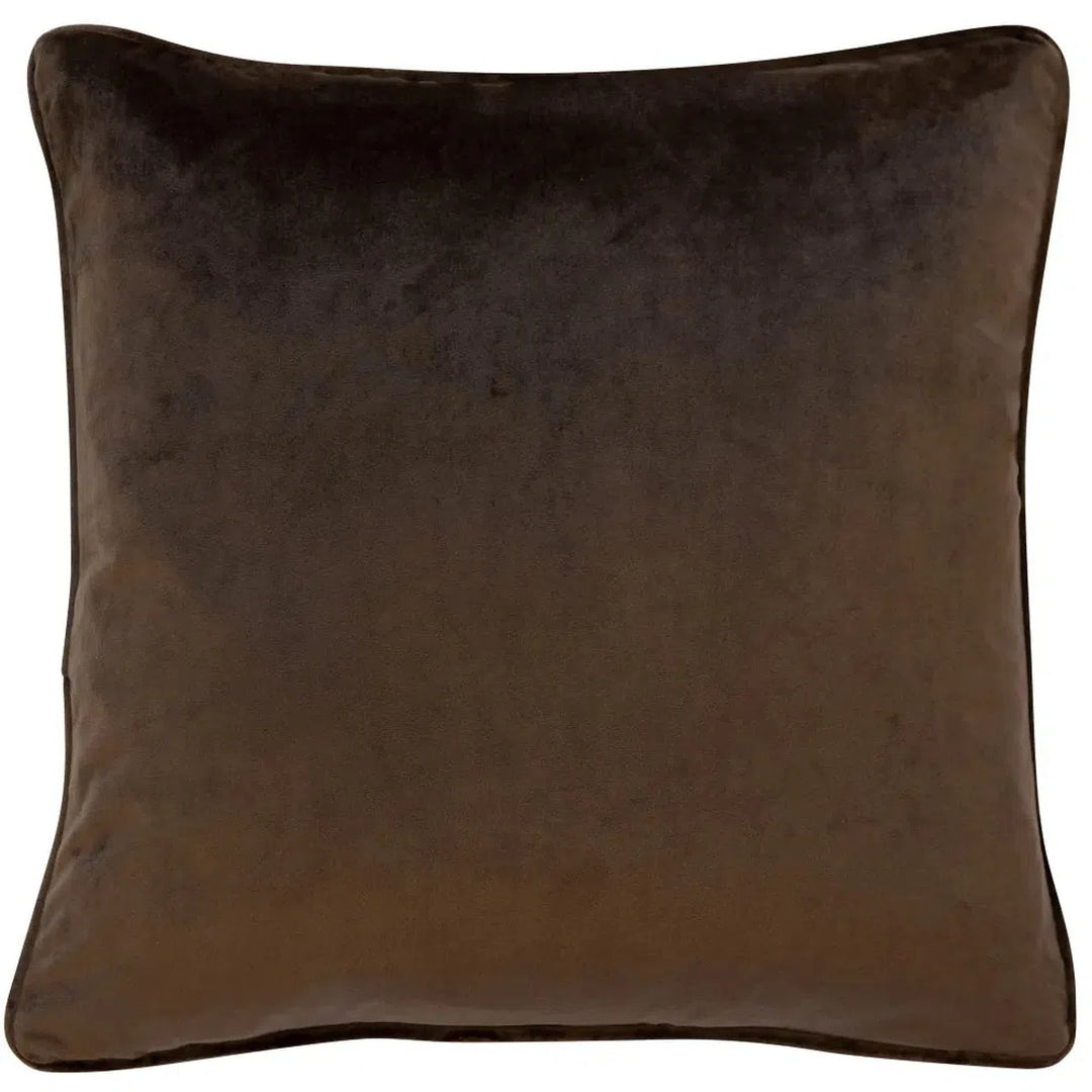 Malini Luxe Velvet Cushion in Chocolate