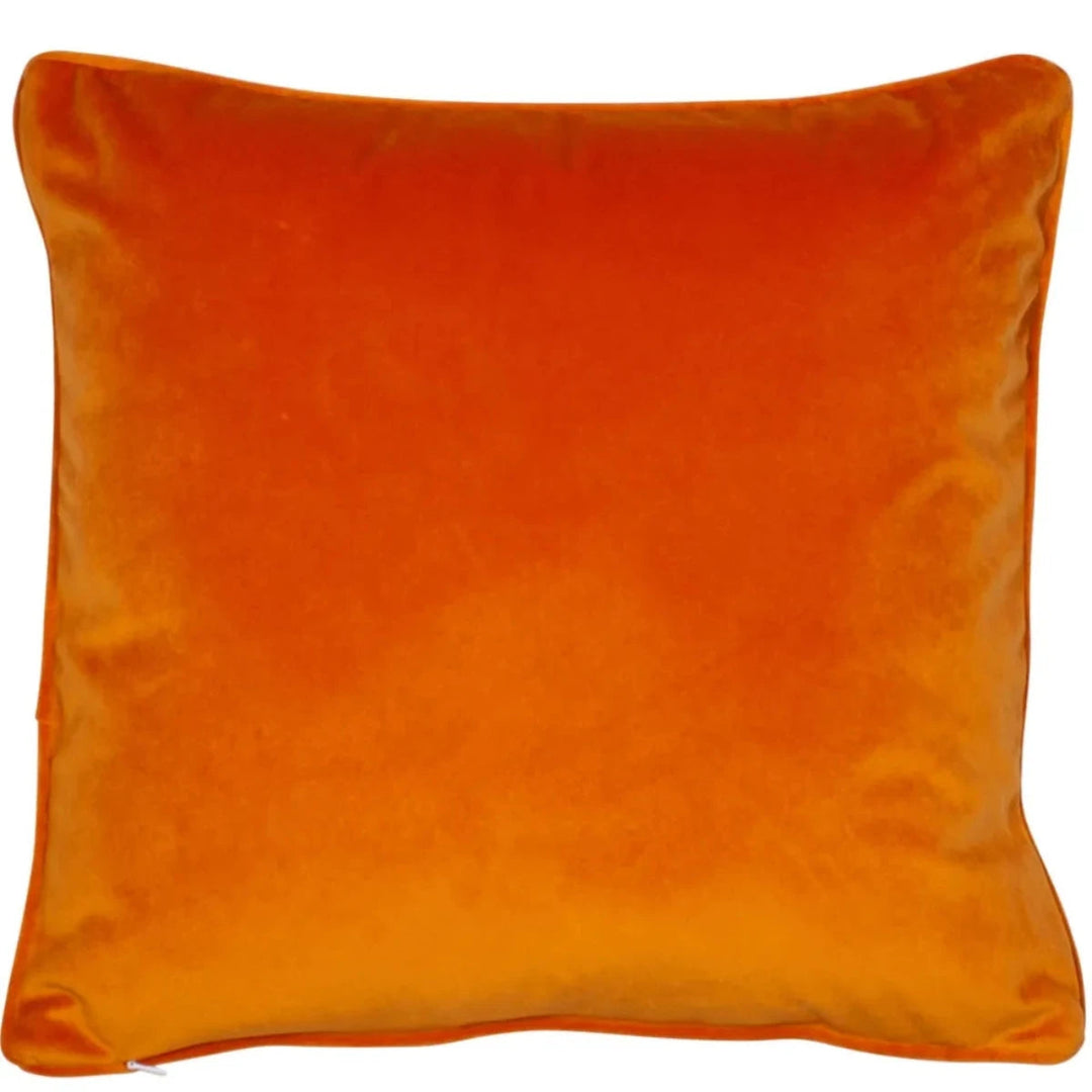 Malini Luxe Velvet Cushion in Orange