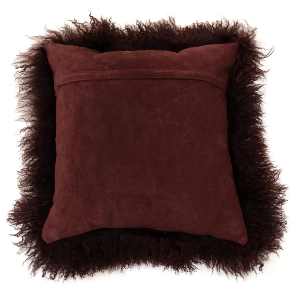 Malini Mongolian Aubergine Cushion