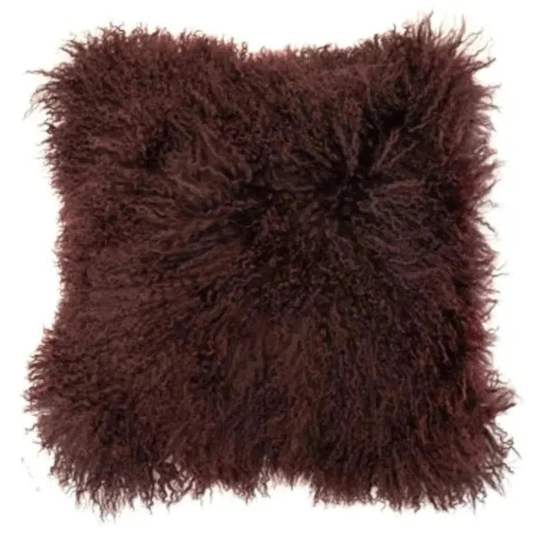 Malini Mongolian Aubergine Cushion