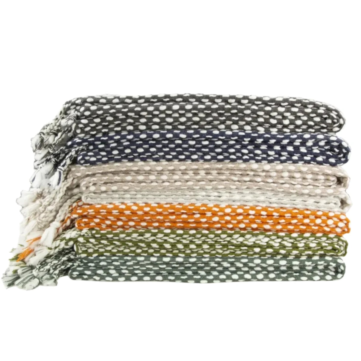 Malini Olive Raindrops Throw-Beaumonde