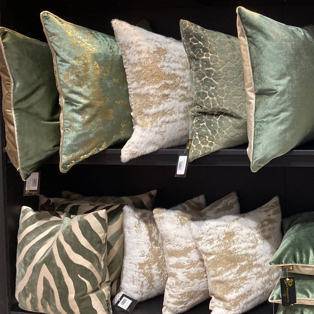 Malini Paul Moneypenny Spoiltrotton Cushion In Sage-Beaumonde