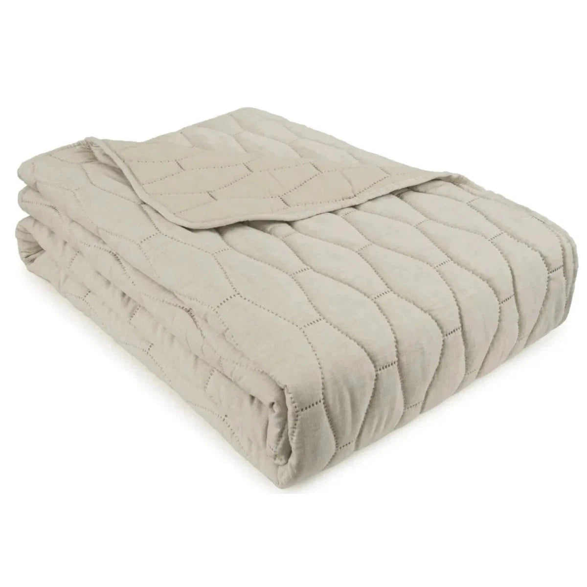 Malini Winchcombe Natural Quilted Bedcover