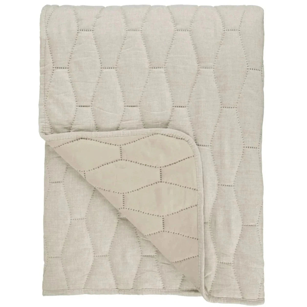 Malini Winchcombe Natural Quilted Bedcover