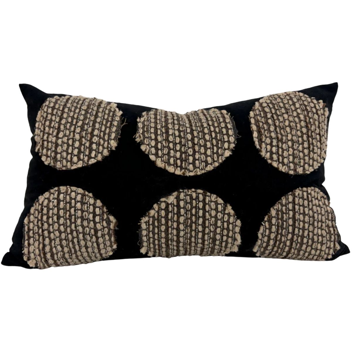 Malini Daker Rectangle Black Cushion