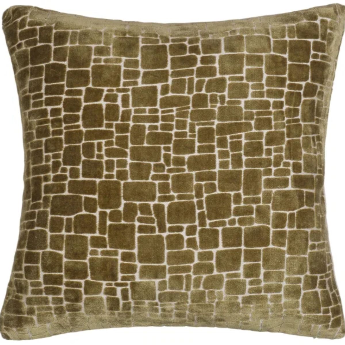 Malini Large Bergen Olive Cushion