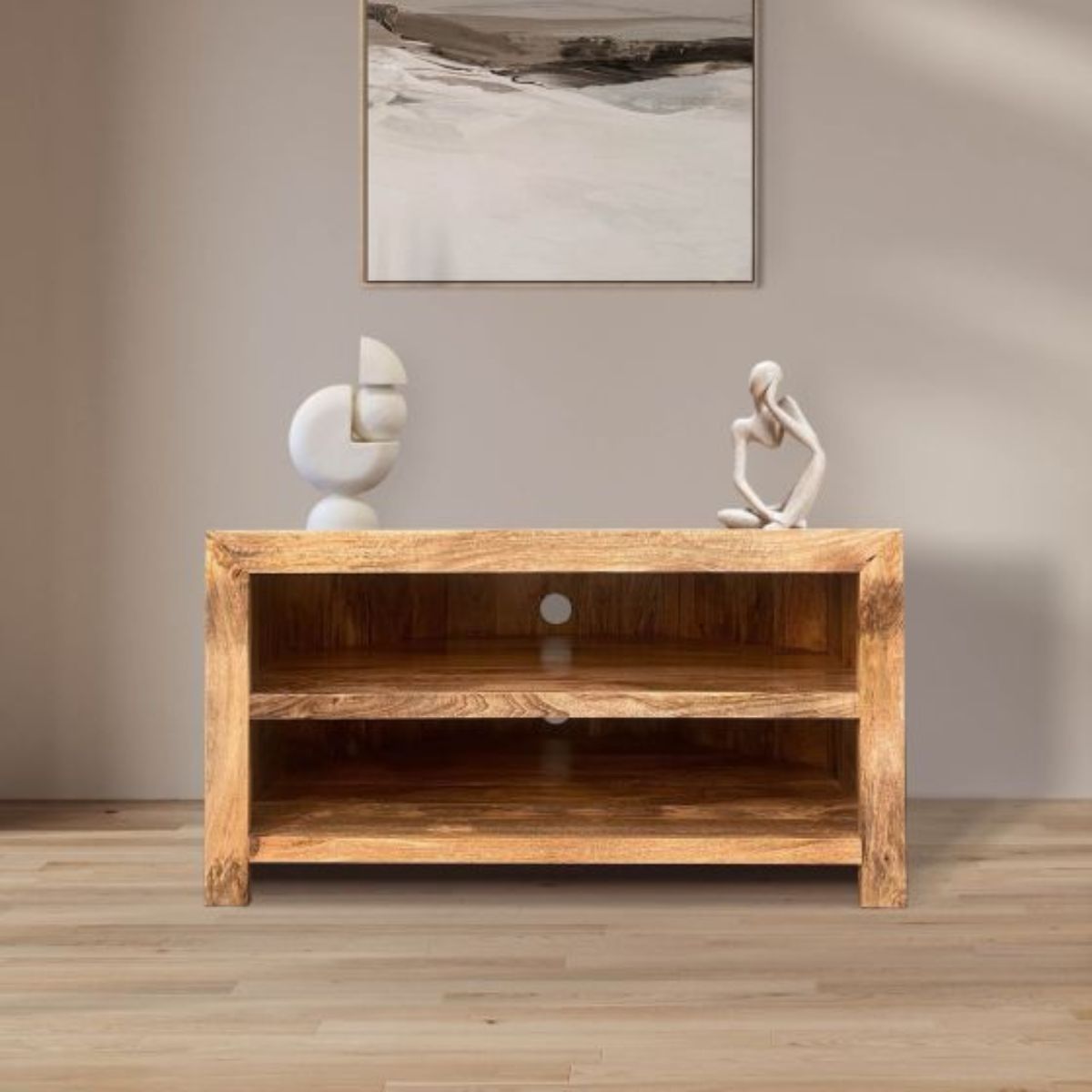Trade Furniture Mango Wood 100cm Corner TV Stand