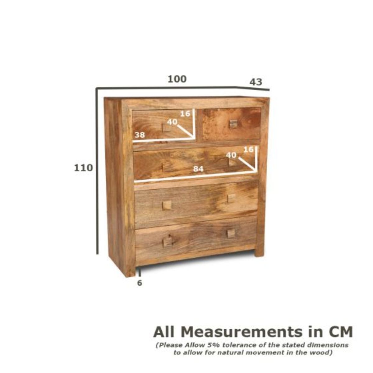 Trade Furniture Mango Wood 100cm Drawers