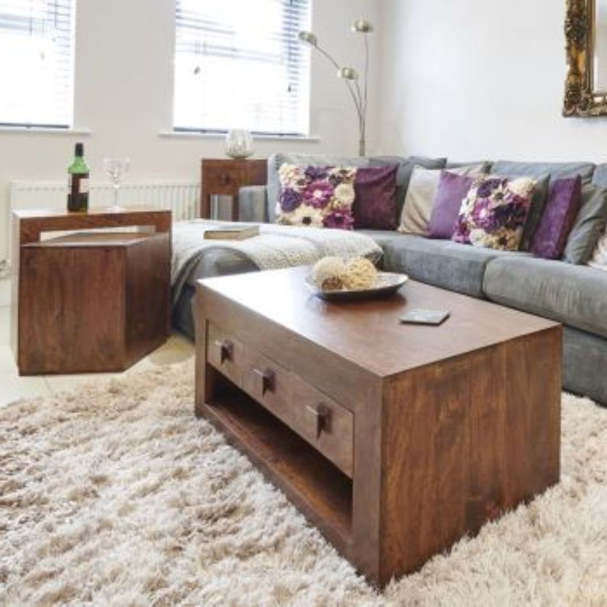 Trade Furniture Mango Wood 110cm 6 Drawer Coffee Table