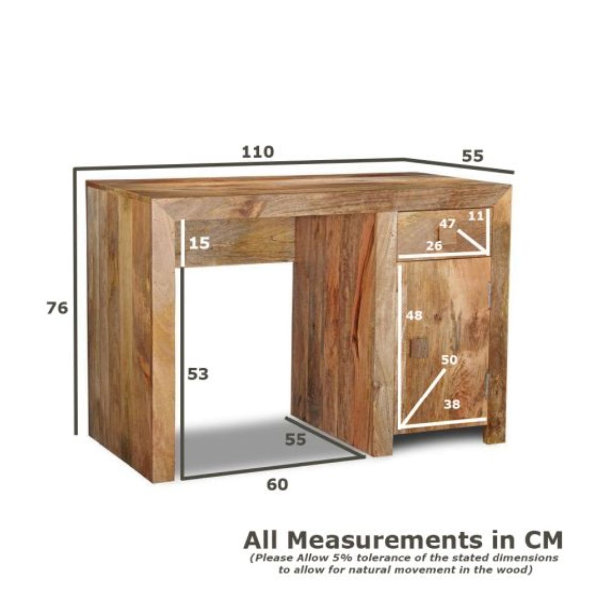 Trade Furniture Mango Wood 110cm Desk