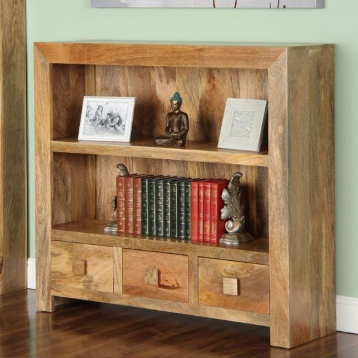 Trade Furniture Mango Wood 110cm Low Bookcase