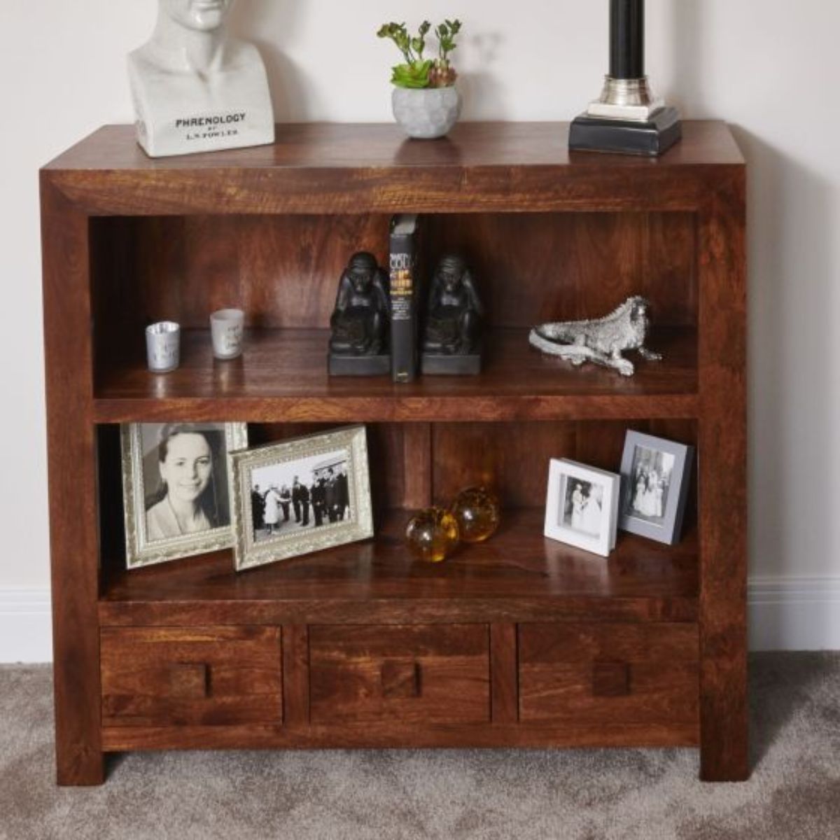 Trade Furniture Mango Wood 110cm Low Bookcase