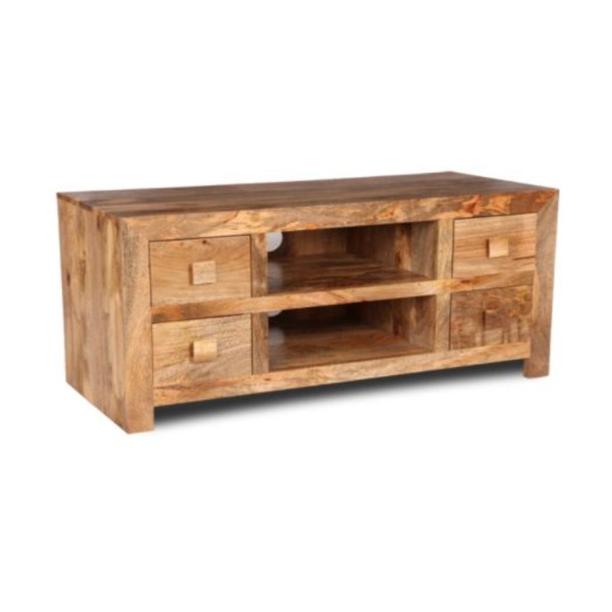 Trade Furniture Mango Wood 115cm 4 Drawer Media Unit