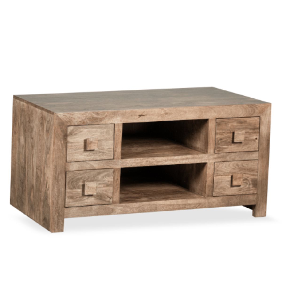 Trade Furniture Mango Wood 115cm 4 Drawer Media Unit