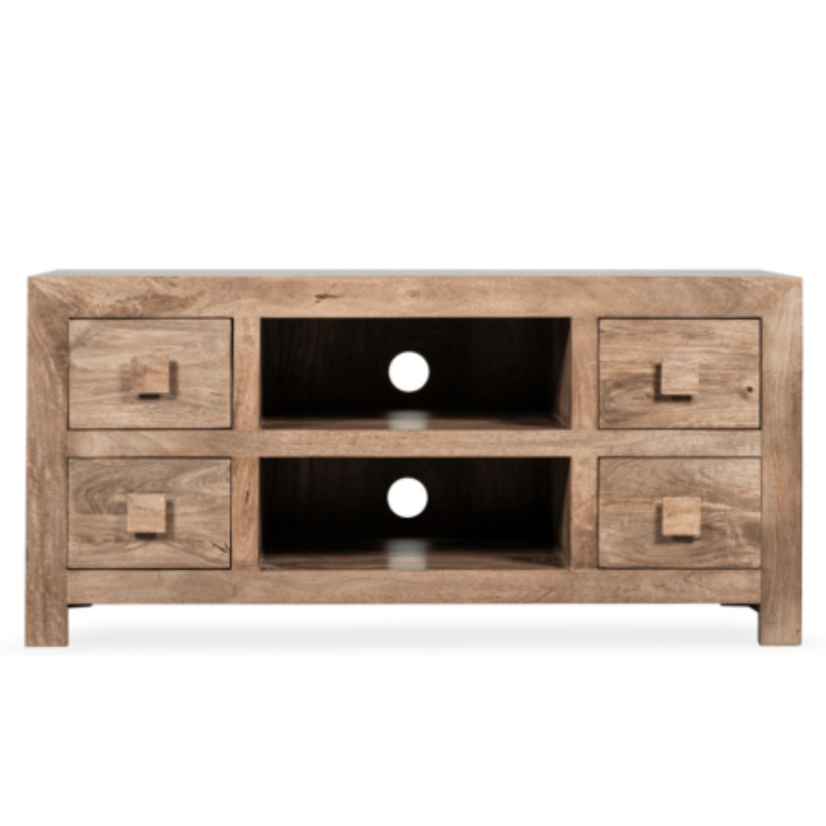 Trade Furniture Mango Wood 115cm 4 Drawer Media Unit